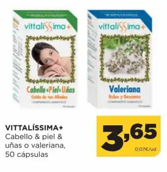 Alimerka Vittalíssima + Cabello & Piel & Uñas o Valeriana, 50 Cápsulas oferta