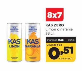 Alimerka Kas Zero Limón o Naranja, 33cl oferta