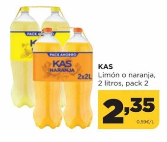 Alimerka Kas Limón o Naranja, 2 Litros, Pack 2 oferta