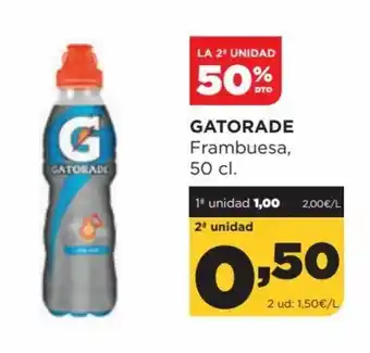 Alimerka Gatorade Frambuesa, 50cl oferta