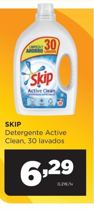 Alimerka Skip Detergente Active Clean 30 Lavados oferta