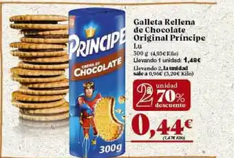 Gadis Lu Galleta Rellena de Chocolate Original Príncipe 300g oferta