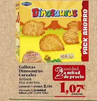 Gadis Artiach Galletas Dinosaurus Cereales 411g oferta