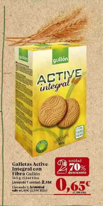 Gadis Gullón Galleta Active Integral con Fibra 560g oferta