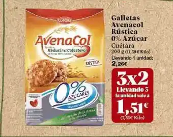 Gadis Cuétara Galletas Avenacol Rústica 0% Azúcar 200g oferta