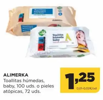Alimerka Alimerka Toallitas Húmedas Baby 100uds o Pieles oferta
