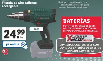 Lidl Pistola de Aire Caliente Recargable oferta