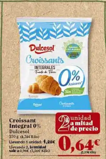 Gadis Dulcesol Croissant Integral 0% 270g oferta