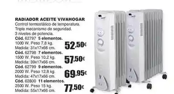 Ferrcash Radiador aceite vivahogar oferta