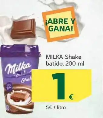 HiperDino Milka shake batido oferta