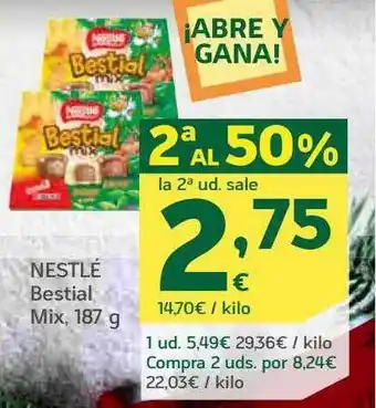 HiperDino Nestlé bestial mix oferta
