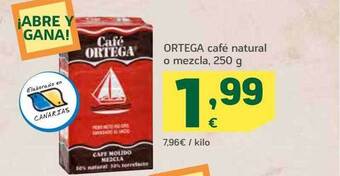 HiperDino Ortega café natural o mezcla oferta