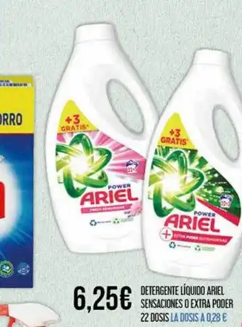 Claudio Detergente líquido ariel sensaciones o extra poder 22 dosis oferta
