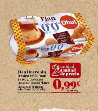 Gadis Dhul Flan Huevo sin Azúcar 0% 4 x 100g oferta