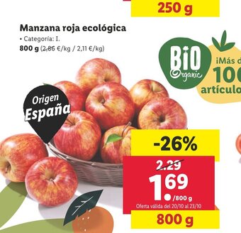 Lidl Manzana Roja Ecológica oferta