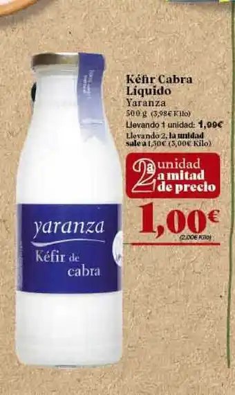 Gadis Yaranza Kéfir Cabra Líquido 500g oferta