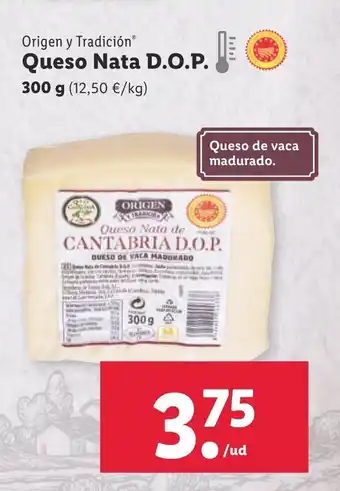 Lidl Queso Nata D.O.P oferta