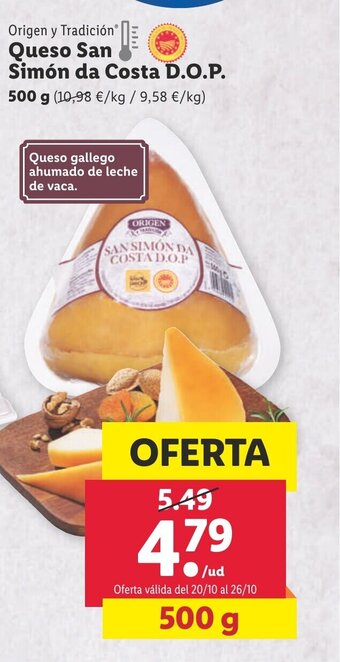 Lidl Queso San Simón da Costa D.O.P oferta