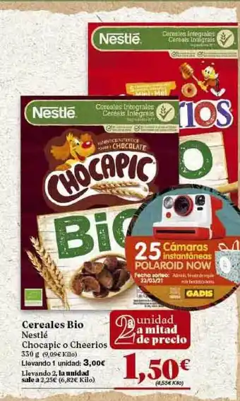 Gadis Nestlé Cereales Bio 330g oferta