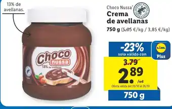 Lidl Crema de Avellanas oferta