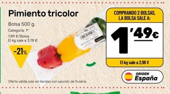 AhorraMas Pimiento Tricolor oferta