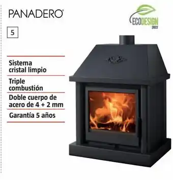 Bauhaus Chimenea metal leña la mancha ecodesign panadero oferta