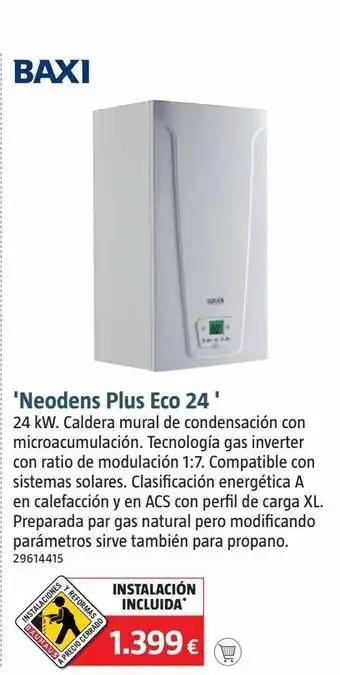 Bauhaus Caldera gas neodens plus eco 24 c/instalbaxi oferta