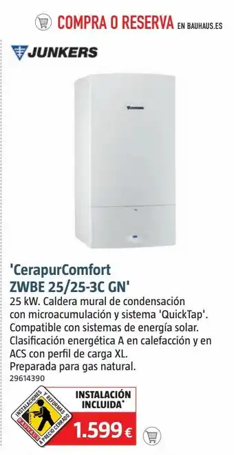 Bauhaus Caldera gas cerapur confort.25/25 c/instjunkers oferta