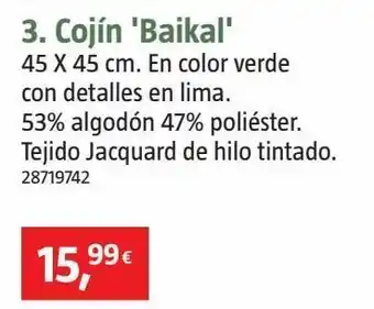 Bauhaus Cojin baikal 45x45cm ver/lima oferta