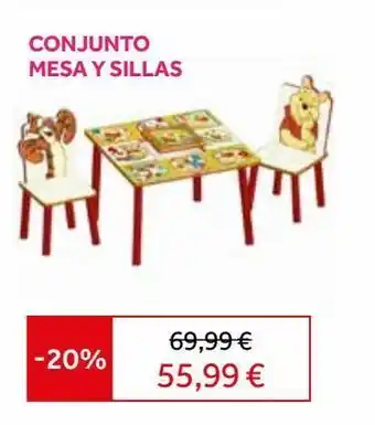 Prénatal Conjunto mesa y sillas disney oferta