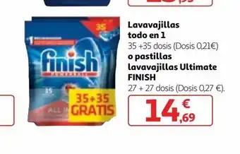 Alcampo Lavavajillas finish oferta