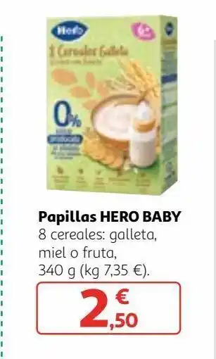 Alcampo Papilla de cereales hero baby oferta