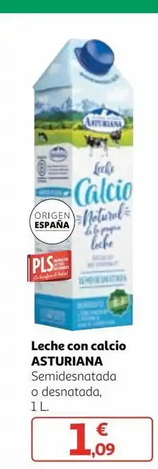 Alcampo Leche con calcio central lechera asturiana oferta
