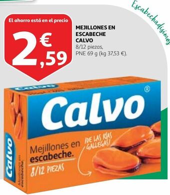 Alcampo Mejillones en escabeche calvo oferta