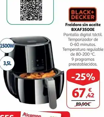 Alcampo Freidora black & decker oferta