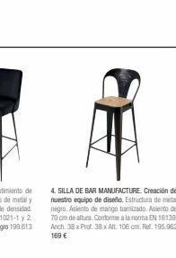 Maisons du Monde Silla de bar mango oferta