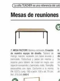 Maisons du Monde 7. mesa factory. madera rastreada. creación de nuestro equipo de diseño. tablero de mango macizo, acabado con base acuosa y b oferta