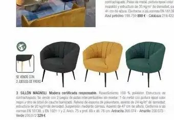 Maisons du Monde Be se vende con 2 juegos de patas 3. sillon magnoli madera certificada responsable. revestimiento 100% poliéster. estructu oferta