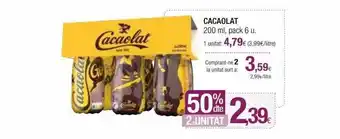 Condis 50% dte 2a unitat cacaolat oferta