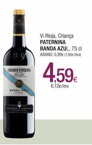 Condis Vi rioja criança paternina banda azul oferta
