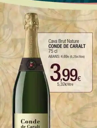 Condis Cava brut nature conde de caralt oferta