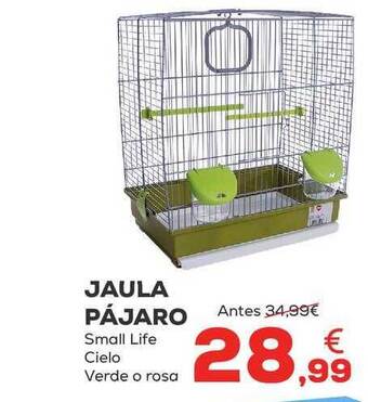Kiwoko Jaula pájaro small life cielo verde o rosa oferta