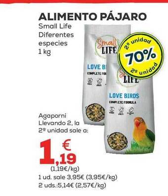 Kiwoko Alimento pájaro small life diferentes especies oferta