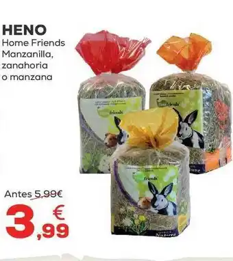 Heno home friends manzanilla zanahoria o manzana