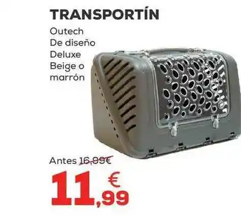 Transportín outech de diseño deluxe beige o marrón