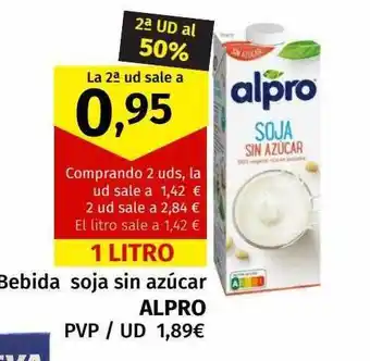 Maskom Supermercados Bebida soja sin azúcar alpro oferta