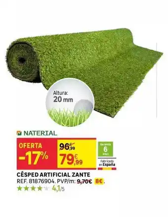 Leroy Merlin Césped artificial zante naterial oferta