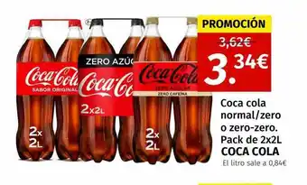 Maskom Supermercados Coca cola normal zero o zero-zero coca cola oferta