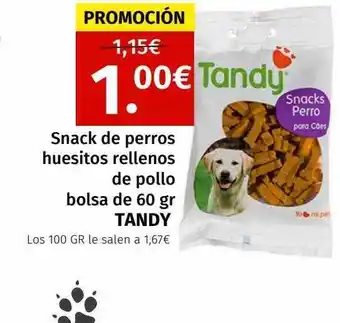 Maskom Supermercados Snack de perros huesitos rellenos de pollo tandy oferta