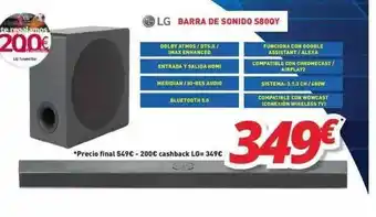 Mi electro Lg barra de sonido s80qy oferta